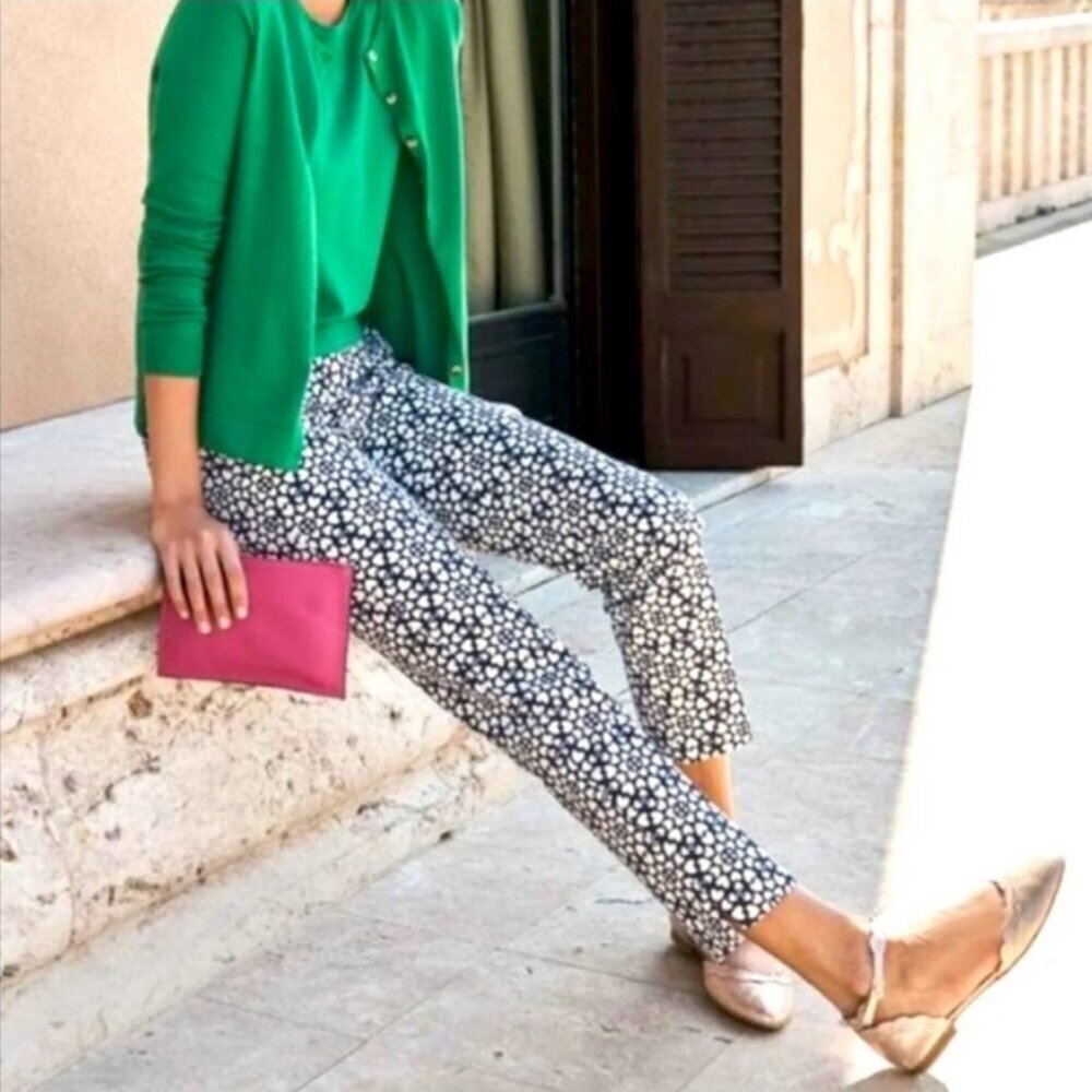 Boden Black and White Cropped Pants